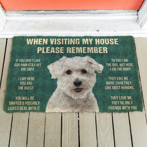 Gearhuman 3D Please Remember Coton de Tulear Dogs House Rules Custom Doormat GB220116 Doormat