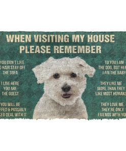 Gearhuman 3D Please Remember Coton de Tulear Dogs House Rules Custom Doormat GB220116 Doormat Doormat S(15,8''x23,6'')