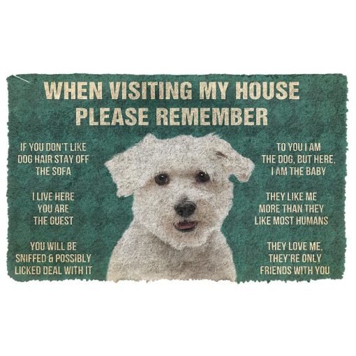 Gearhuman 3D Please Remember Coton de Tulear Dogs House Rules Custom Doormat GB220116 Doormat Doormat S(15,8''x23,6'')