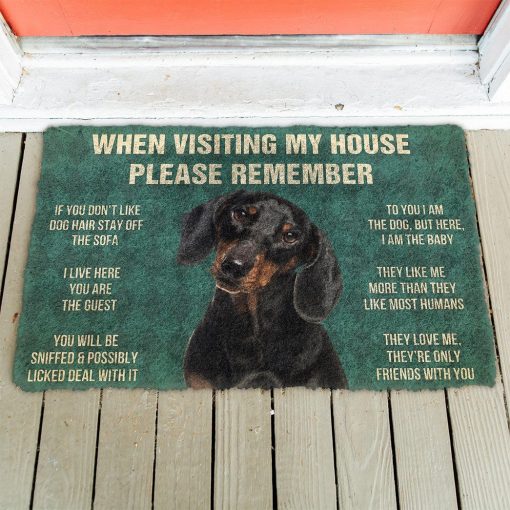 GearHuman 3D Please Remember Dachshunds Dog's House Rules Doormat GR20014 Doormat