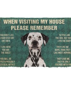 GearHuman 3D Please Remember Dalmatian Dogs House Rules Doormat GV220110 Doormat Doormat S(15,8''x23,6'')