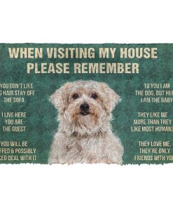 GearHuman 3D Please Remember Dandie Dinmont Terrier Dogs House Rules Doormat GV22017 Doormat Doormat S(15,8''x23,6'')