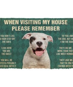 GearHuman 3D Please Remember Dogo Argentino Dog's House Rules Doormat GW220136 Doormat Doormat S(15,8''x23,6'') 