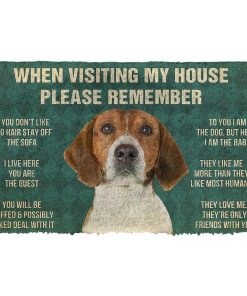 GearHuman 3D Please Remember English Foxhound Dogs House Rules Doormat GV250116 Doormat Doormat S(15,8''x23,6'')