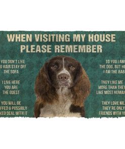 GearHuman 3D Please Remember English Springer Spaniel Dogs House Rules Doormat GV250118 Doormat Doormat S(15,8''x23,6'')