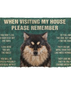 GearHuman 3D Please Remember Finnish Lapphund Dogs House Rules Doormat GV250160 Doormat Doormat S(15,8''x23,6'')