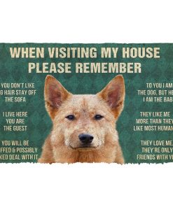 GearHuman 3D Please Remember Finnish Spitz Dogs House Rules Doormat GV250159 Doormat Doormat S(15,8''x23,6'')