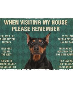 GearHuman 3D Please Remember German Pinscher Dogs House Rules Doormat GV250120 Doormat Doormat S(15,8''x23,6'')