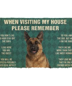 GearHuman 3D Please Remember German Shepherd Dog's House Rules Doormat GW220199 Doormat Doormat S(15,8''x23,6'') 