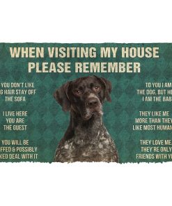 GearHuman 3D Please Remember German Shorthaired Pointers Dog's House Rules Doormat GW220135 Doormat Doormat S(15,8''x23,6'') 