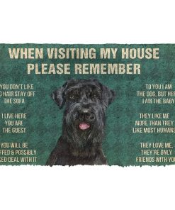 Gearhuman 3D Please Remember Giant Schnauzer House Rules Custom Doormat GR230111 Doormat Doormat S(15,8''x23,6'')