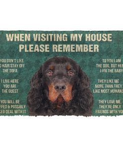 GearHuman 3D Please Remember Gordon Setter Dogs House Rules Doormat GV250156 Doormat Doormat S(15,8''x23,6'')