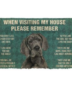 Gearhuman 3D Please Remember Great Dane House Rules Custom Doormat GR23011 Doormat Doormat S(15,8''x23,6'')