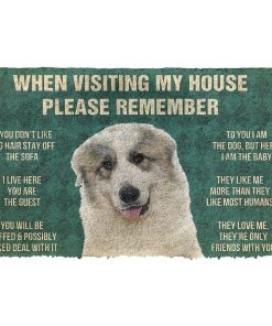 Gearhuman 3D Please Remember Great Pyrenees House Rules Custom Doormat GR23012 Doormat Doormat S(15,8''x23,6'')