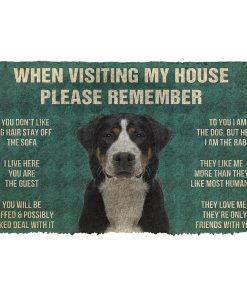 GearHuman 3D Please Remember Greater Swiss Mountain Dogs House Rules Doormat GV250155 Doormat Doormat S(15,8''x23,6'')