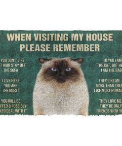 GearHuman 3D Please Remember Himalayan Cats House Rules Doormat GV260113 Doormat Doormat S(15,8''x23,6'')