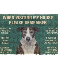 GearHuman 3D Please Remember Ibizan Hound Dogs House Rules Doormat GV250154 Doormat Doormat S(15,8''x23,6'')