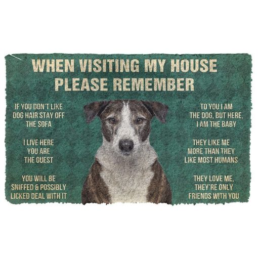 GearHuman 3D Please Remember Ibizan Hound Dogs House Rules Doormat GV250154 Doormat Doormat S(15,8''x23,6'')