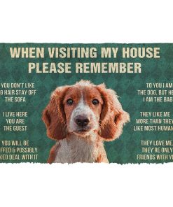 GearHuman 3D Please Remember Irish Red and White Setter Dogs House Rules Doormat GV250153 Doormat Doormat S(15,8''x23,6'')