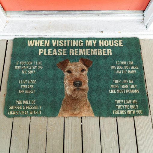 GearHuman 3D Please Remember Irish Terrier Dogs House Rules Doormat GV250152 Doormat