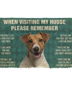 Gearhuman 3D Please Remember Jack Russell Terrier House Rules Custom Doormat GR23013 Doormat Doormat S(15,8''x23,6'')
