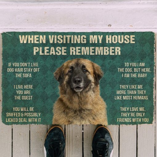 GearHuman 3D Please Remember Leonberger Dogs House Rules Doormat GV250147 Doormat