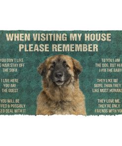 GearHuman 3D Please Remember Leonberger Dogs House Rules Doormat GV250147 Doormat Doormat S(15,8''x23,6'')