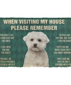 GearHuman 3D Please Remember Maltese Dog's House Rules Doormat GR200116 Doormat Doormat S(15,8''x23,6'')