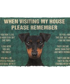 GearHuman 3D Please Remember Manchester Terrier Dogs House Rules Doormat GV250146 Doormat Doormat S(15,8''x23,6'')