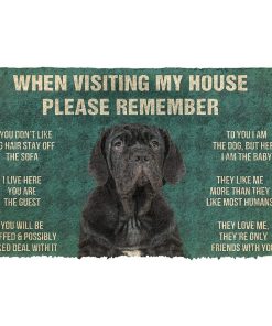 Gearhuman 3D Please Remember Neapolitan Mastiff House Rules Custom Doormat GR230114 Doormat Doormat S(15,8''x23,6'')