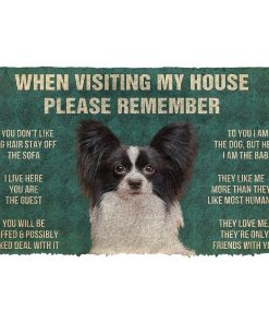 GearHuman 3D Please Remember Papillon Dogs House Rules Doormat GV250128 Doormat Doormat S(15,8''x23,6'')