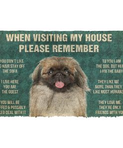 Gearhuman 3D Please Remember Pekingese House Rules Custom Doormat GR23015 Doormat Doormat S(15,8''x23,6'')