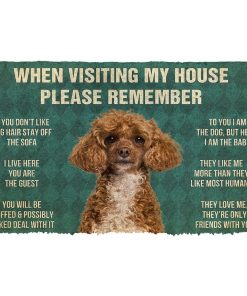 GearHuman 3D Please Remember Poodle Dog's House Rules Doormat GW220133 Doormat Doormat S(15,8''x23,6'')