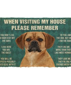 GearHuman 3D Please Remember Puggle Dogs House Rules Doormat GV250131 Doormat Doormat S(15,8''x23,6'')