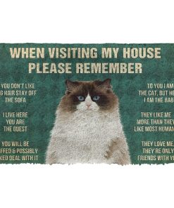 GearHuman 3D Please Remember Ragdoll Cats House Rules Doormat GV250161 Doormat Doormat S(15,8''x23,6'')