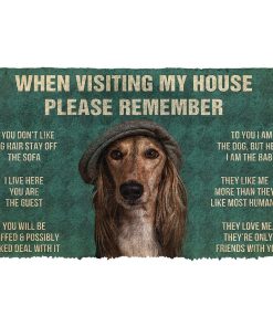 GearHuman 3D Please Remember Saluki Dogs House Rules Doormat GV250134 Doormat Doormat S(15,8''x23,6'')