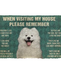 Gearhuman 3D Please Remember Samoyed House Rules Custom Doormat GR23016 Doormat Doormat S(15,8''x23,6'')