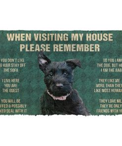 GearHuman 3D Please Remember Scottish Terrier Dogs House Rules Doormat GV250136 Doormat Doormat S(15,8''x23,6'')