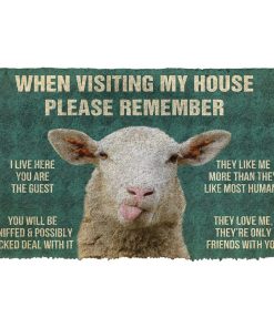 Gearhuman 3D Please Remember Sheeps House Rule Custom Doormat GW080310 Doormat Doormat S(15,8''x23,6'')