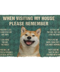 Gearhuman 3D Please Remember Shiba Inu House Rules Custom Doormat GR23017 Doormat Doormat S(15,8''x23,6'')