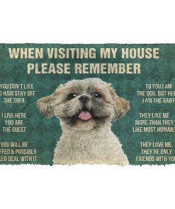 Gearhuman 3D Please Remember Shih Tzu House Rules Custom Doormat GR23018 Doormat Doormat S(15,8''x23,6'')