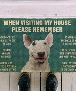 Gearhuman 3D Please Remember Staffordshire Bull Terrier House Rules Custom Doormat GR23019 Doormat Doormat S(15,8''x23,6'')