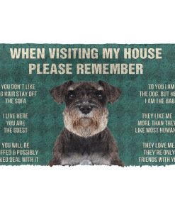 GearHuman 3D Please Remember Standard Schnauzer Dogs House Rules Doormat GV250138 Doormat Doormat S(15,8''x23,6'')