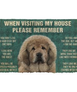GearHuman 3D Please Remember Tibetan Mastiff Dogs House Rules Doormat GV250139 Doormat Doormat S(15,8''x23,6'')