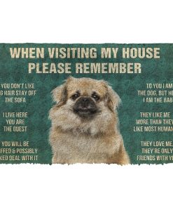 GearHuman 3D Please Remember Tibetan Spaniel Dogs House Rules Doormat GV250144 Doormat Doormat S(15,8''x23,6'')