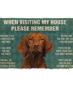 Gearhuman 3D Please Remember Vizsla House Rules Custom Doormat GR230119 Doormat Doormat S(15,8''x23,6'')