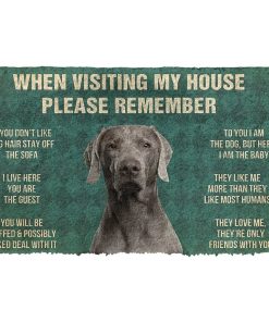 Gearhuman 3D Please Remember Weimaraner House Rules Custom Doormat GR230110 Doormat Doormat S(15,8''x23,6'')