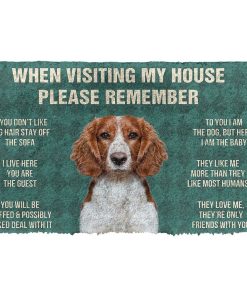 GearHuman 3D Please Remember Welsh Springer Spaniel Dogs House Rules Doormat GV250140 Doormat Doormat S(15,8''x23,6'')