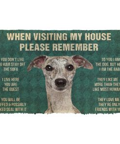 GearHuman 3D Please Remember Whippet Dogs House Rules Doormat GV250142 Doormat Doormat S(15,8''x23,6'')