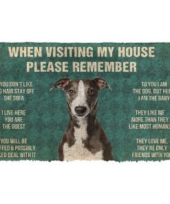 Gearhuman 3D Please Remember Whippet House Rules Custom Doormat GR230120 Doormat Doormat S(15,8''x23,6'')